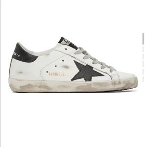 Golden Goose black glitter superstar sneakers